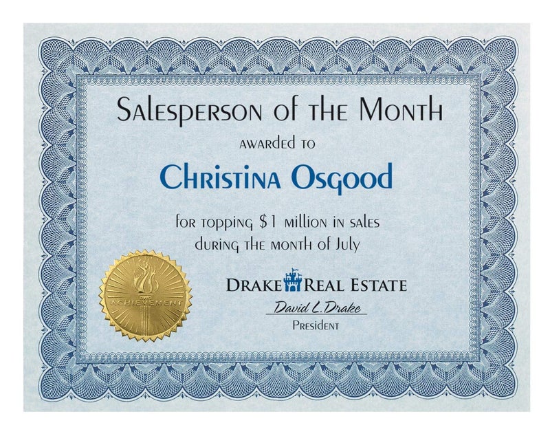 PaperDirect Traditional Blue Standard Certificates - 100 Sheets, 8.5 x 11, 28 lb Parchment Paper, Laser & Inkjet Printer Compatible, Perfect for Awards, Graduations, Employee Recognition - Image 3